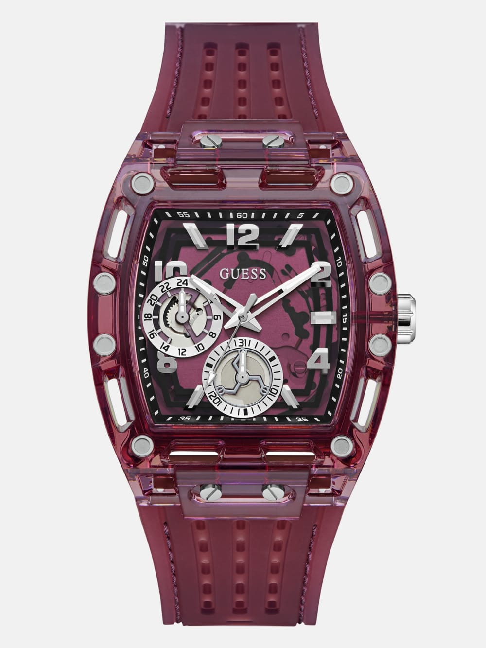 Burgandy Multifunctional Watch