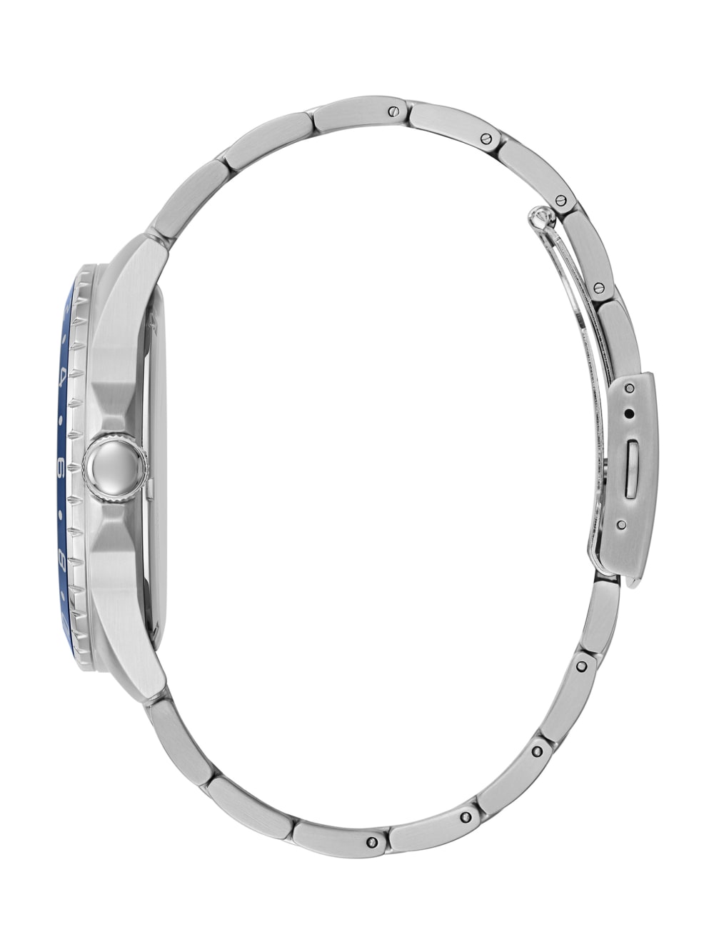 Silver Tone and Blue Sport Watch