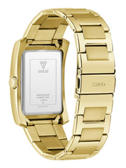 Gold-Tone and Black Square Analog Watch