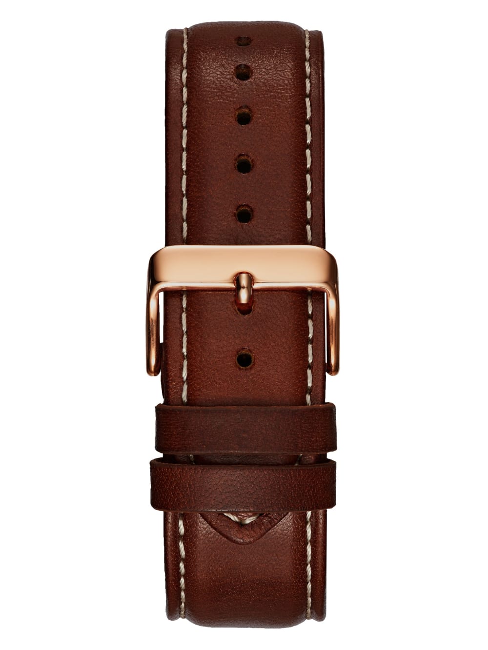 Brown and Rose Gold-Tone Leather Sport Watch