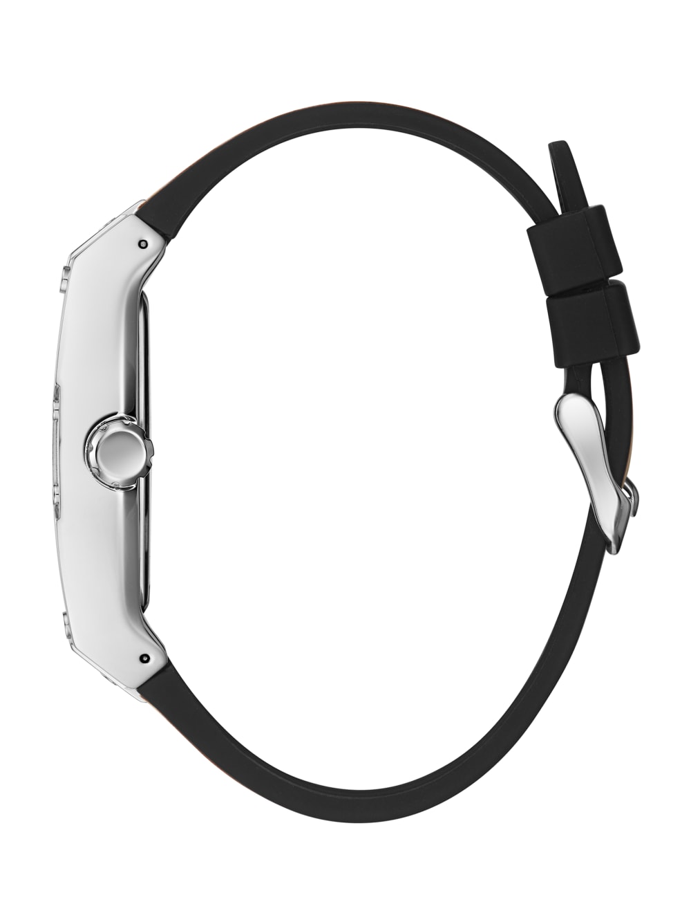 Silver-Tone and Black Multifunction Watch