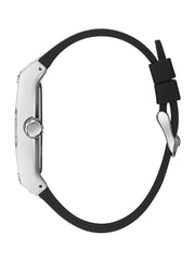 Silver-Tone and Black Multifunction Watch