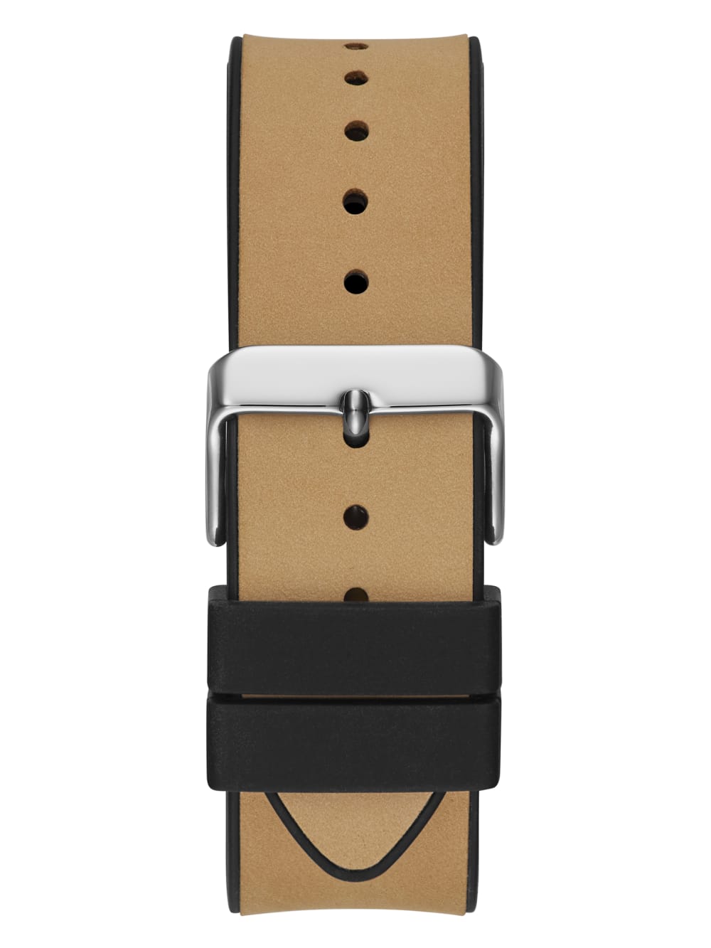 Silver-Tone and Black Multifunction Watch