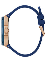 Rose Gold-Tone and Blue Multifunction Watch