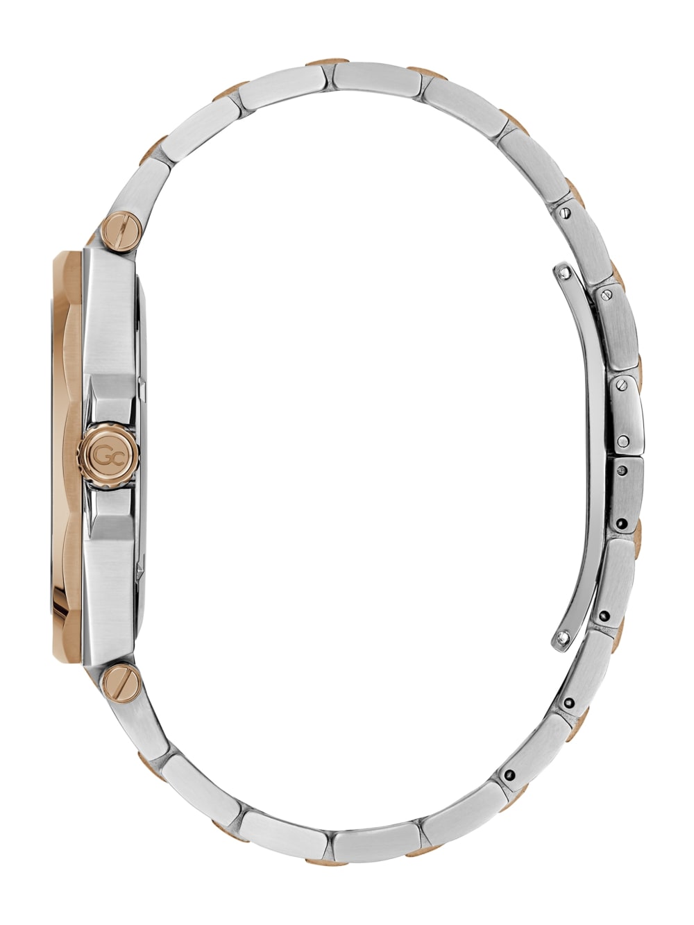 Gc Silver and Rose Gold-Tone Multifunctional Watch