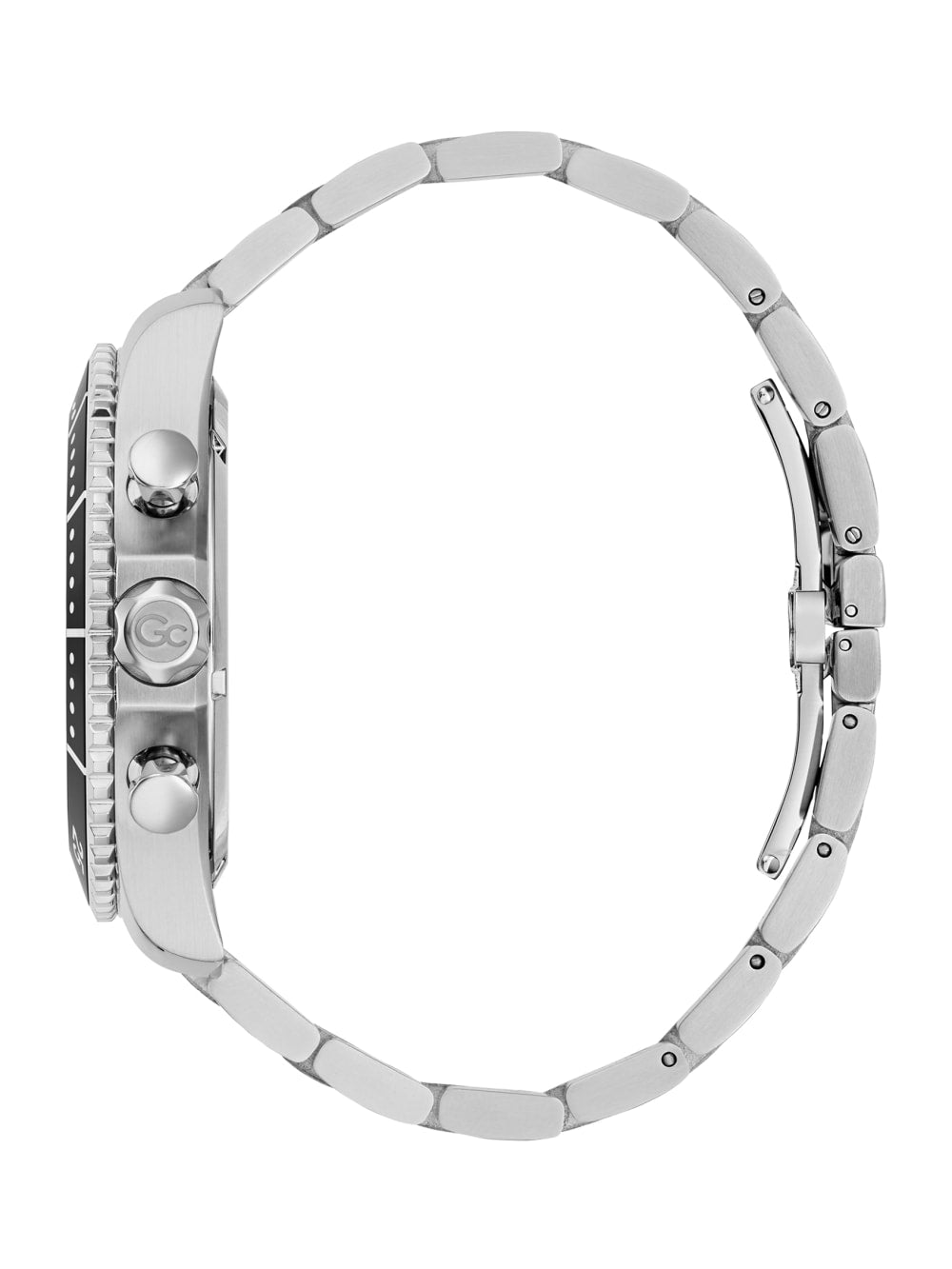Gc Silver-Tone Chronograph Watch
