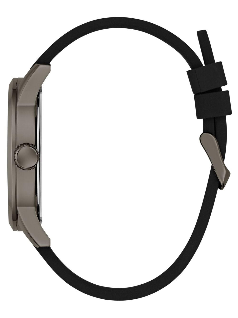 Gunmetal-Tone and Blue Analog Watch