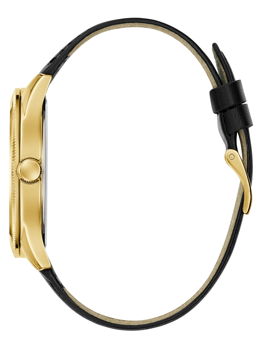 Two-Tone Leather Analog Watch