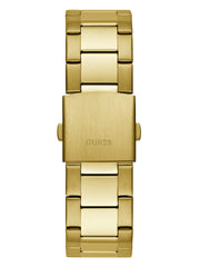 Gold-Tone and Textured Blue Multifunction Watch