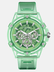 Transparent Green Multifunction Watch