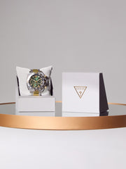 Two-Tone Green Multifunction Watch
