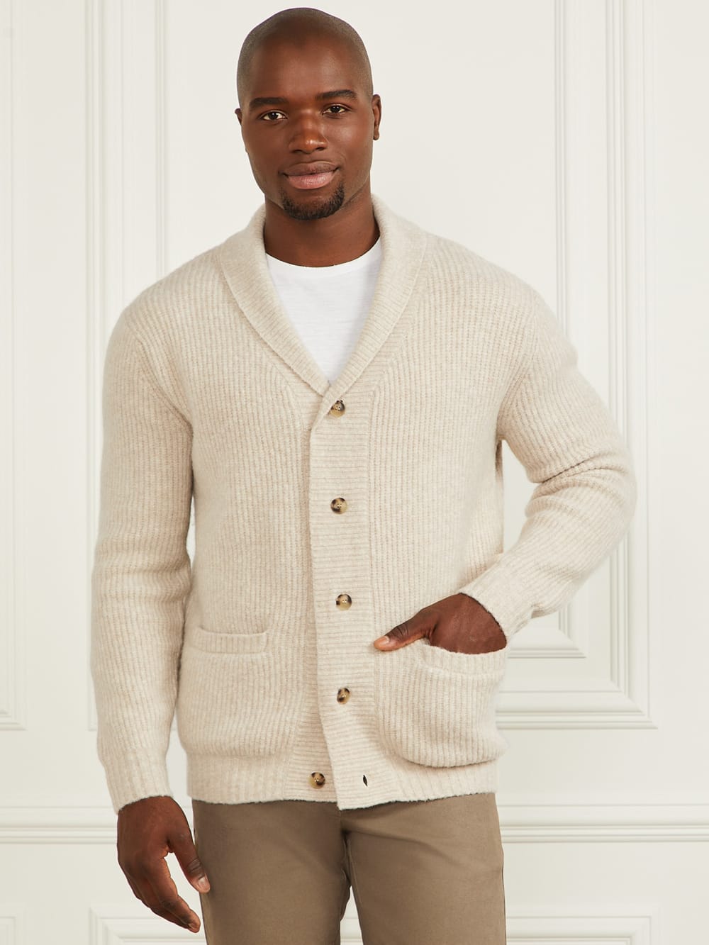 Wool-Blend Cardigan Sweater