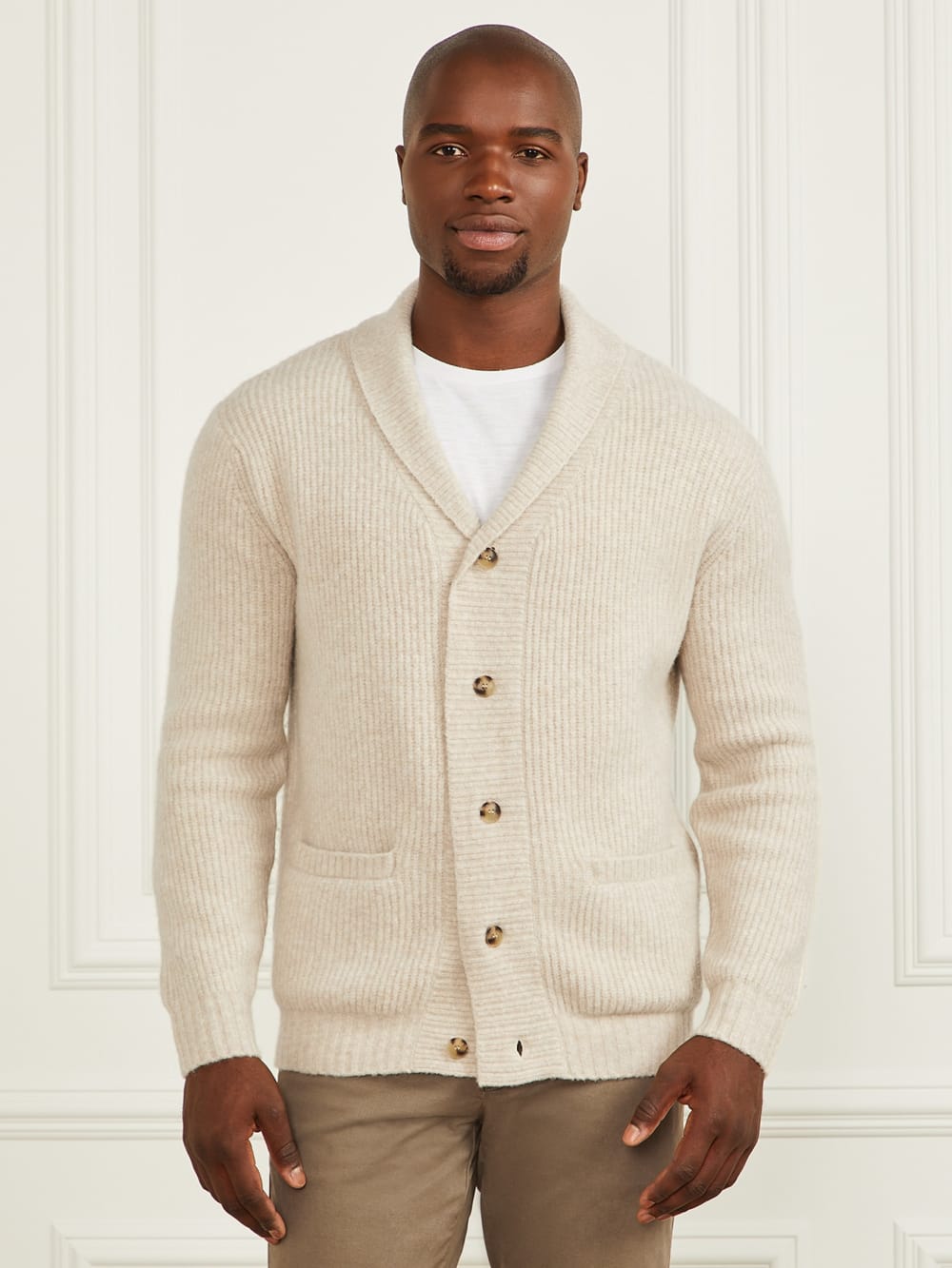 Wool-Blend Cardigan Sweater