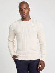 Silk-Blend Chevron Sweater