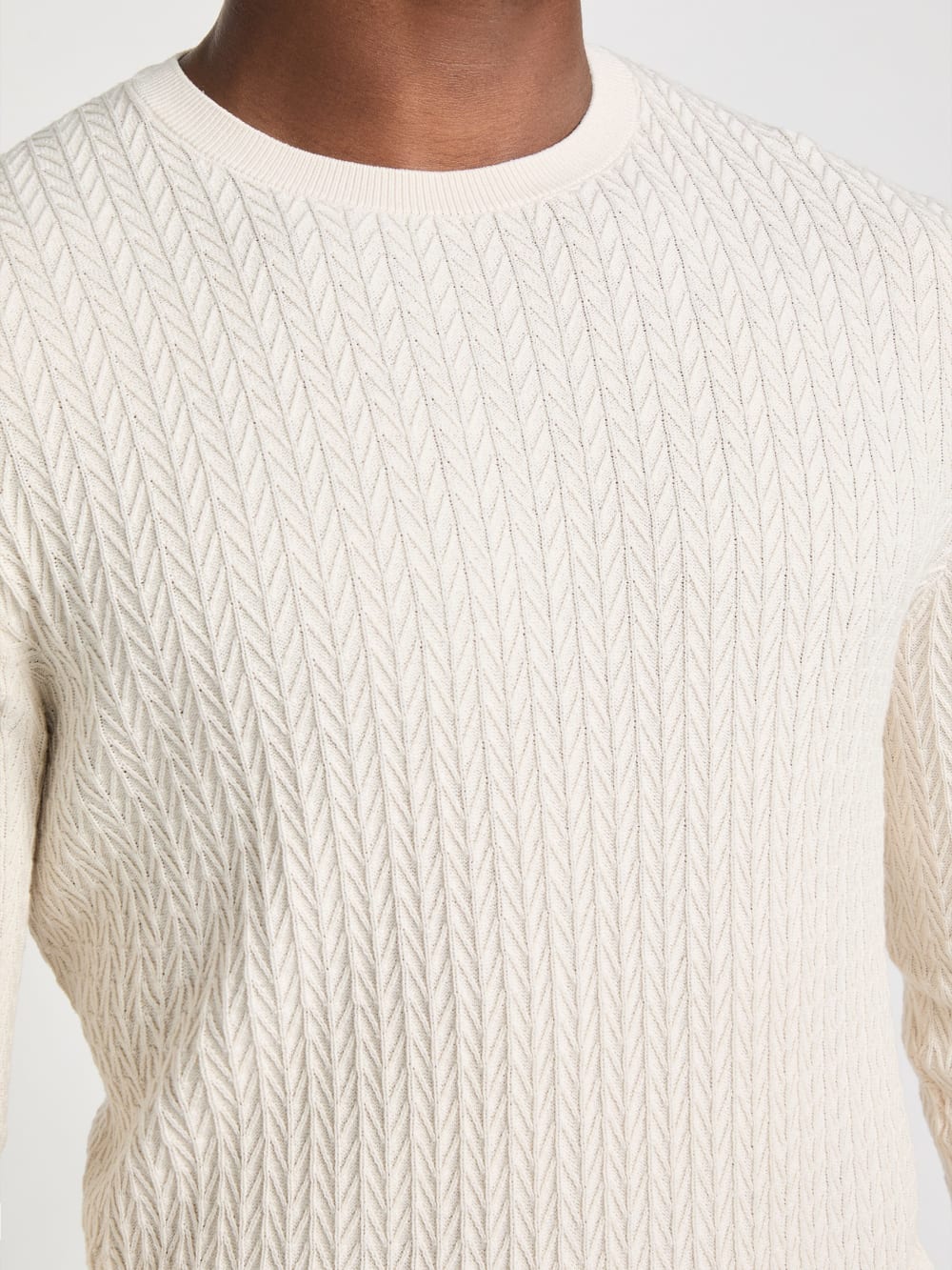 Silk-Blend Chevron Sweater