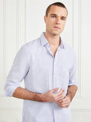 Seersucker Italian Notched Cuff Shirt