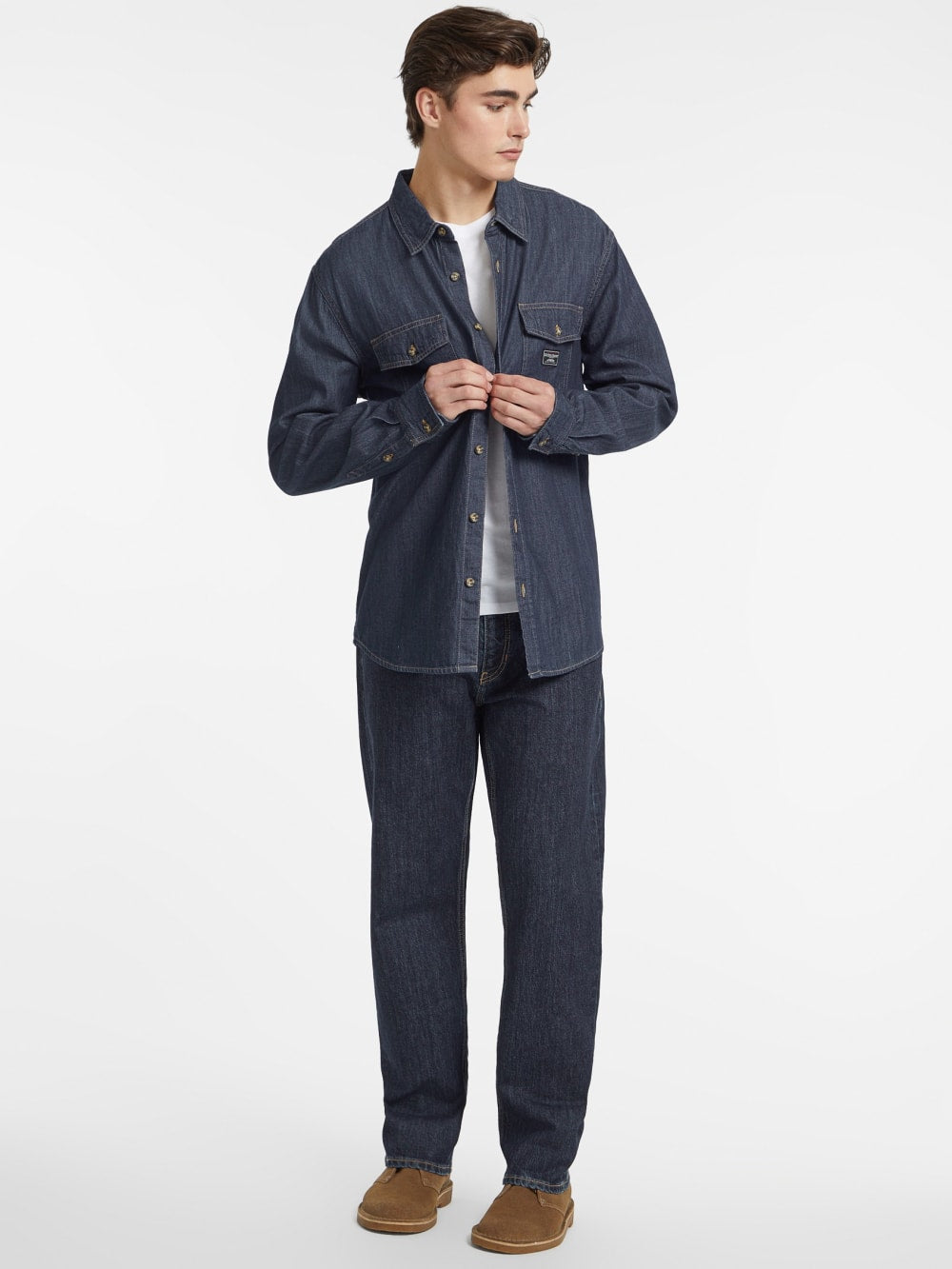 Classic Long-Sleeve Denim Shirt