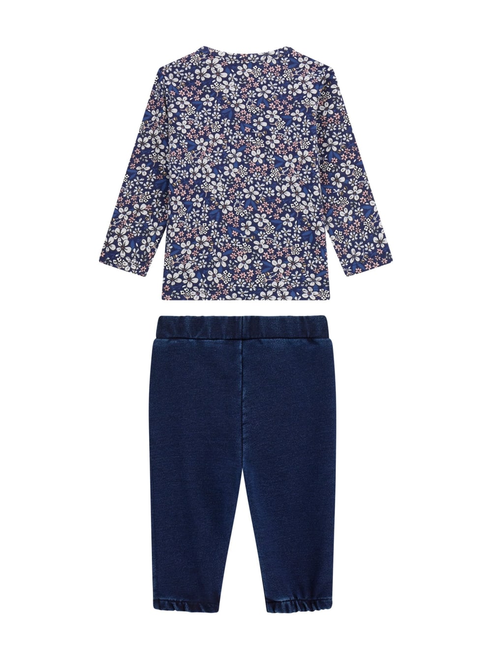 Floral Logo Tee and Knit Pants Set (0-24M)