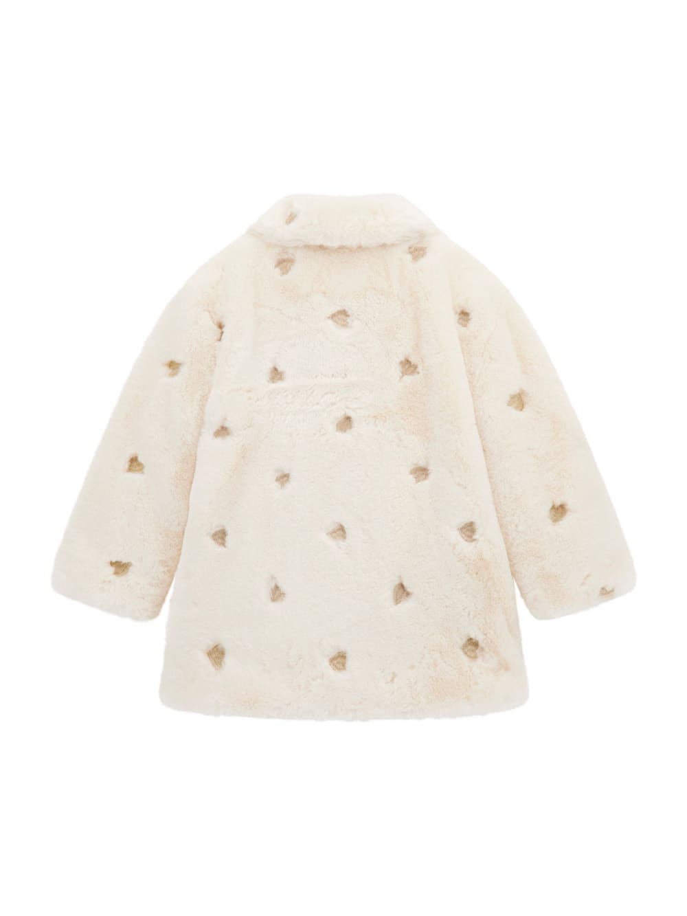 Embroidered Hearts Faux-Fur Jacket (3M-7)