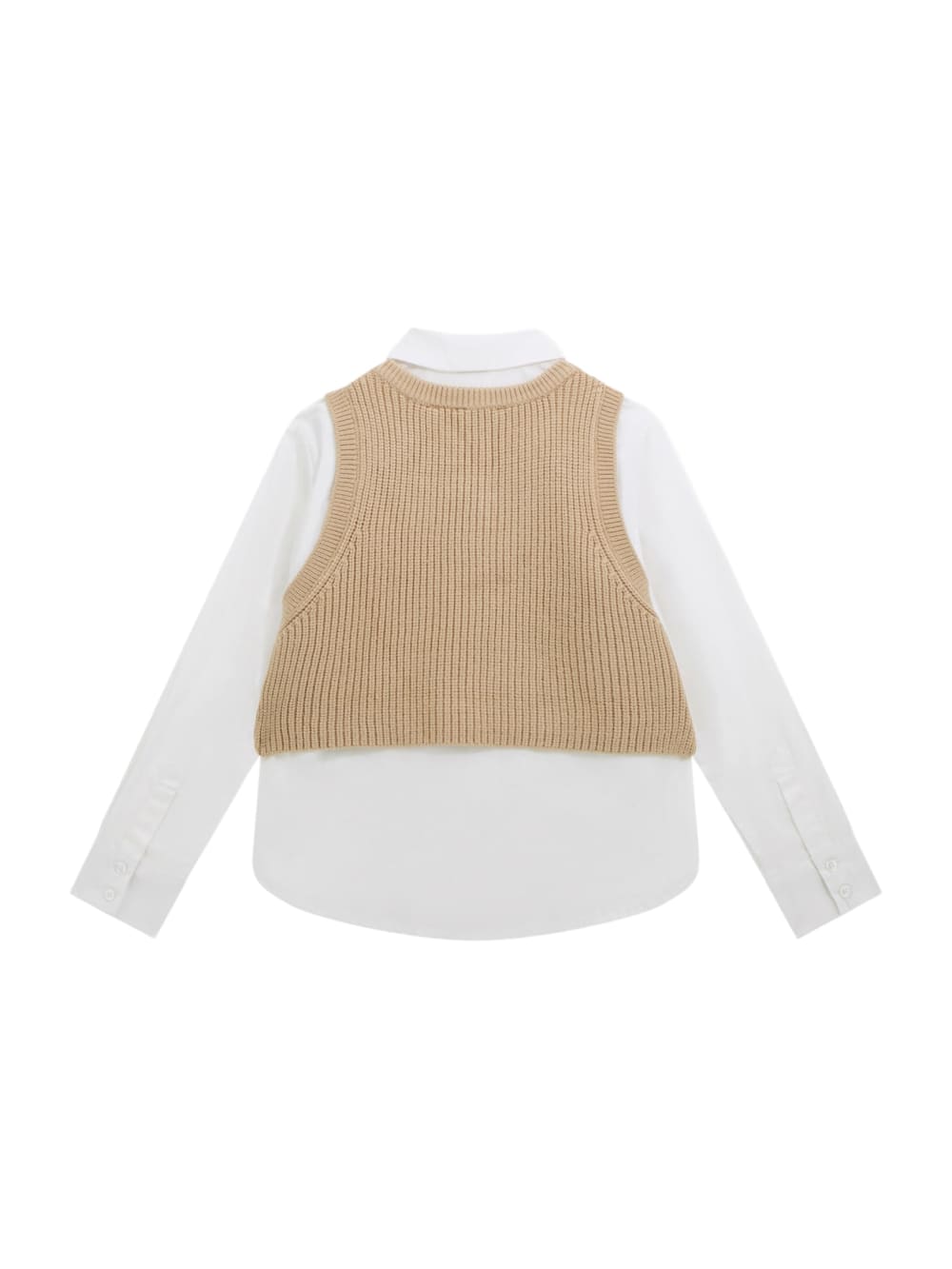 Poplin shirt with vest