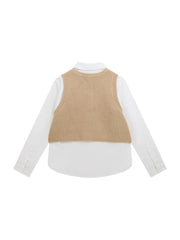 Poplin shirt with vest
