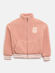 Faux-Fur Varsity Jacket (8-16)