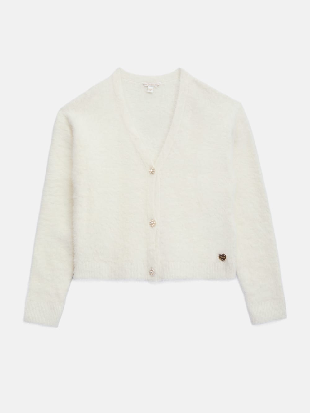V neck fuzzy cardigan