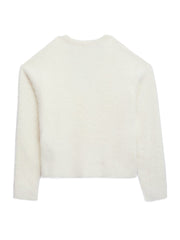 V neck fuzzy cardigan