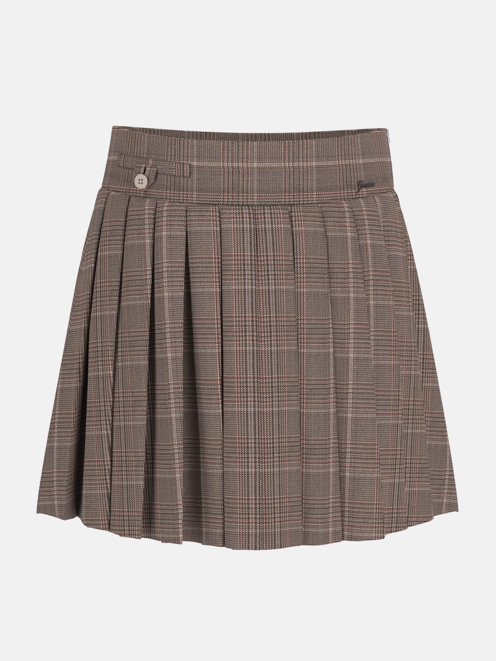 Pleated Plaid Mini Skirt (7-16)