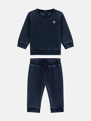 Washed Denim Sweatshirt and Pants (0-24M)