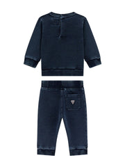 Washed Denim Sweatshirt and Pants (0-24M)