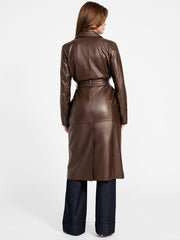 Lana Leather Trench Coat