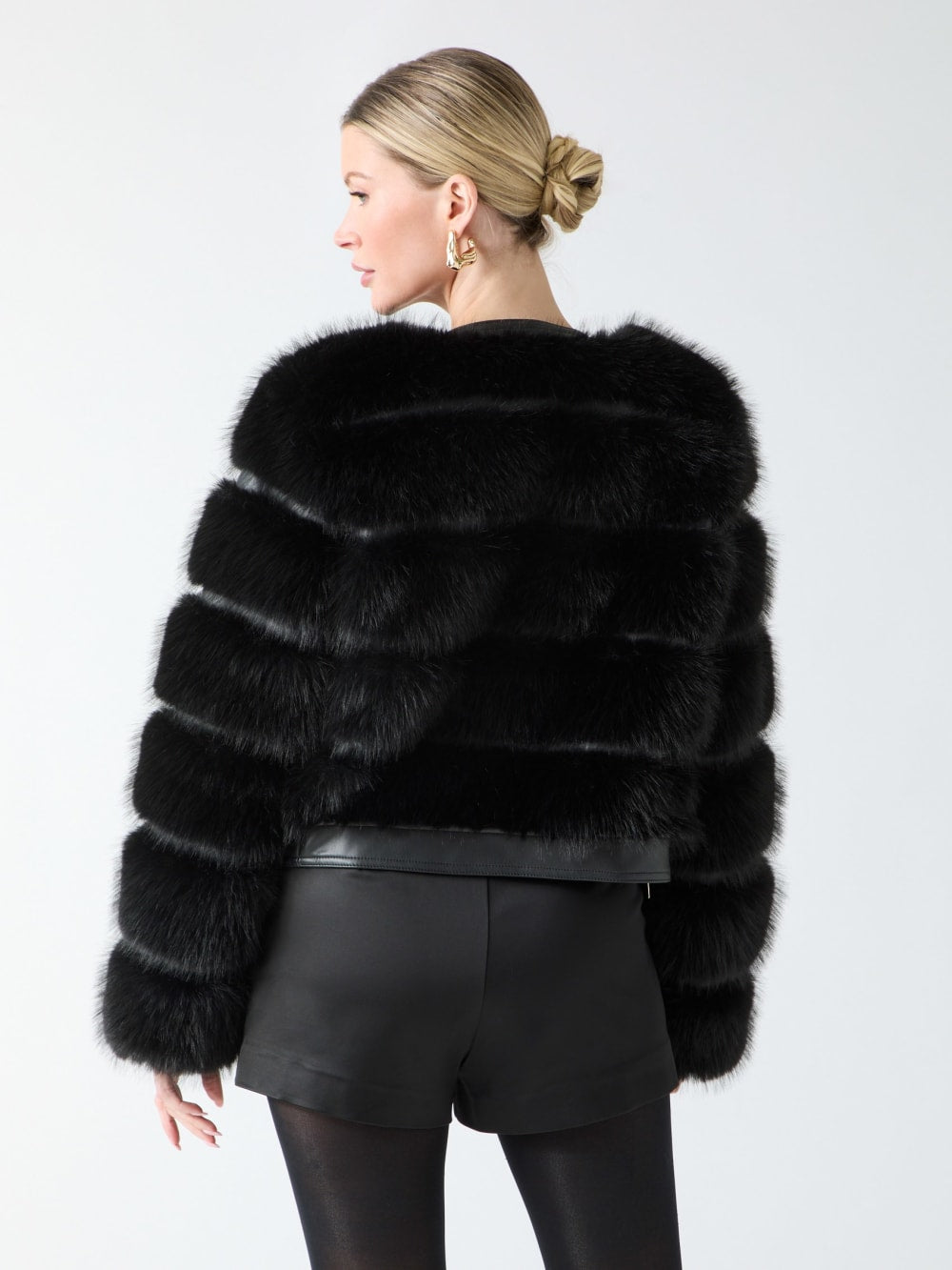 Arielle Cropped Faux-Fur Jacket