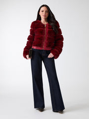 Arielle Cropped Faux-Fur Jacket