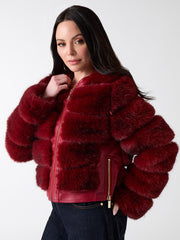 Arielle Cropped Faux-Fur Jacket