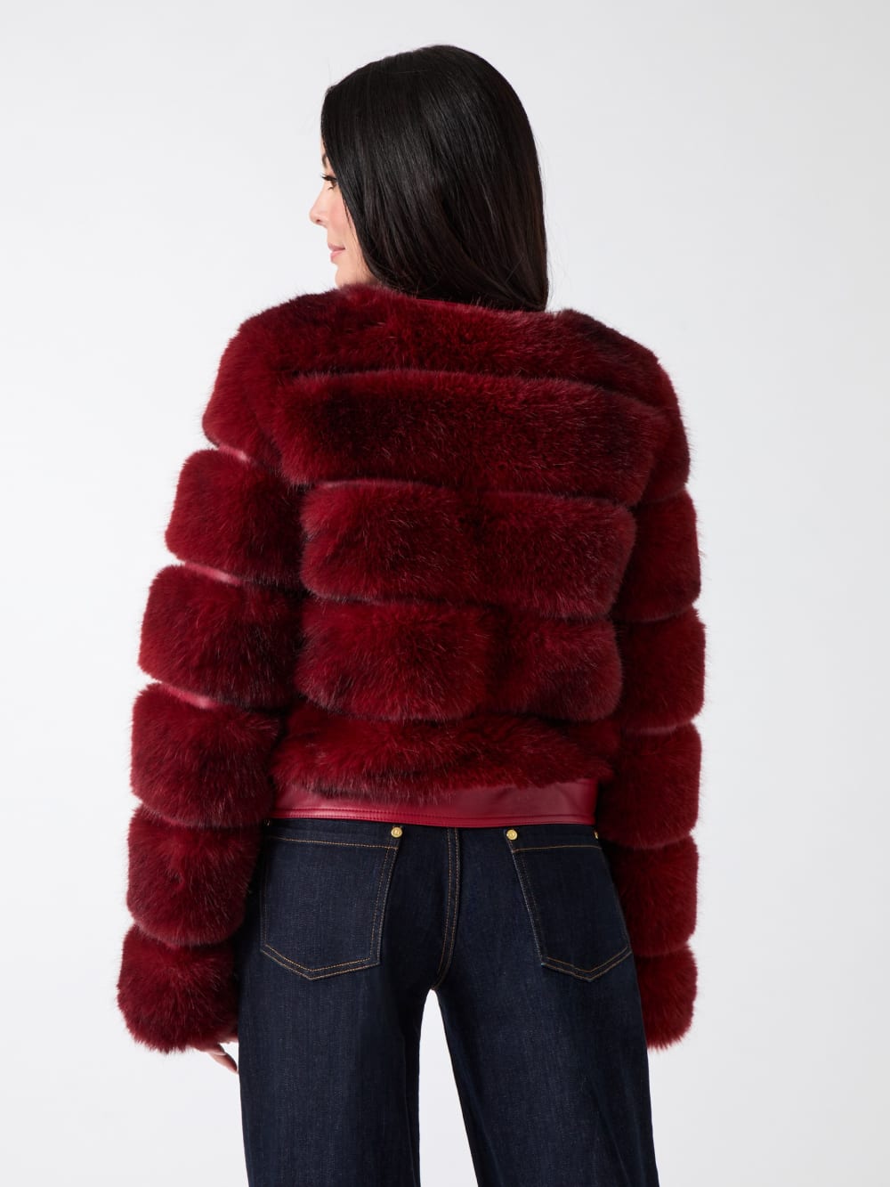 Arielle Cropped Faux-Fur Jacket