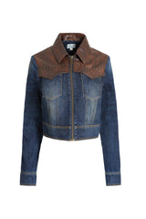 contrast denim jacket