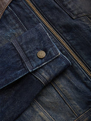 contrast denim jacket