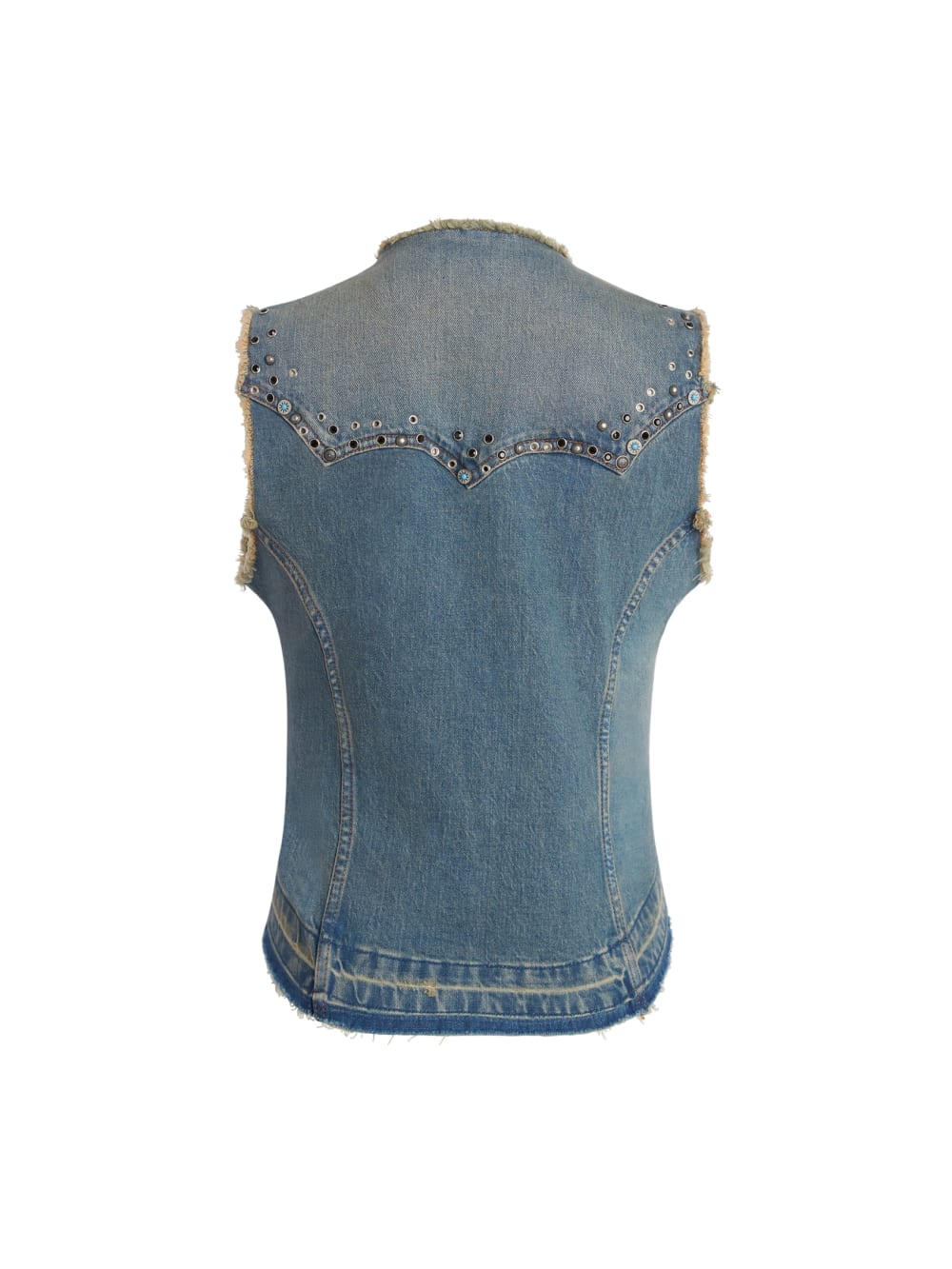 western denim vest