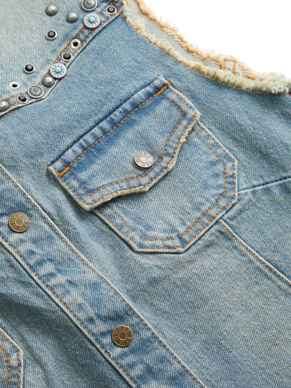 western denim vest