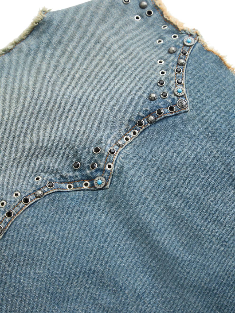 western denim vest