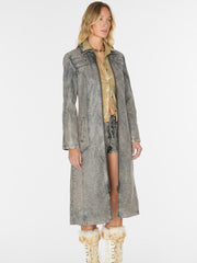 long denim coat