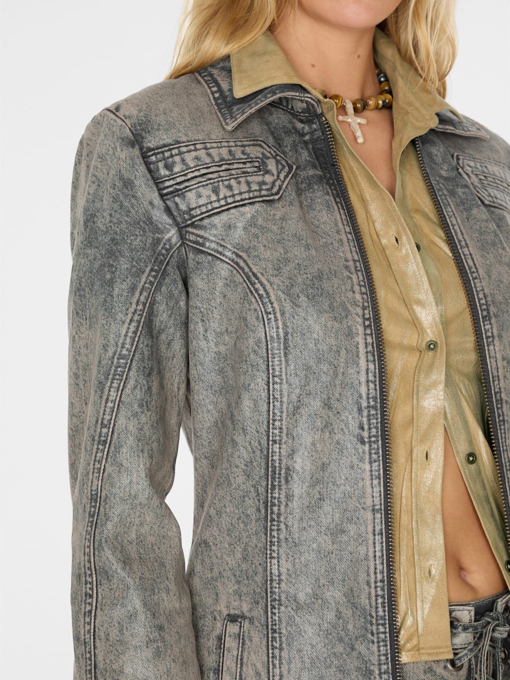 long denim coat