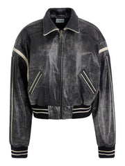 vintage cropped leather jacket