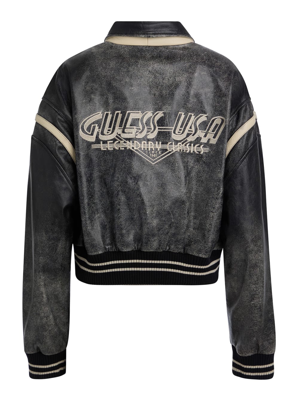vintage cropped leather jacket