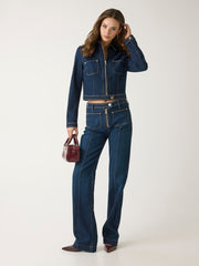 Cropped denim jacket