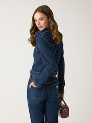 Cropped denim jacket