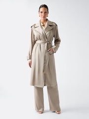 Eva Satin Trench Coat