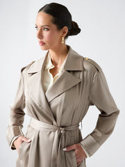 Eva Satin Trench Coat