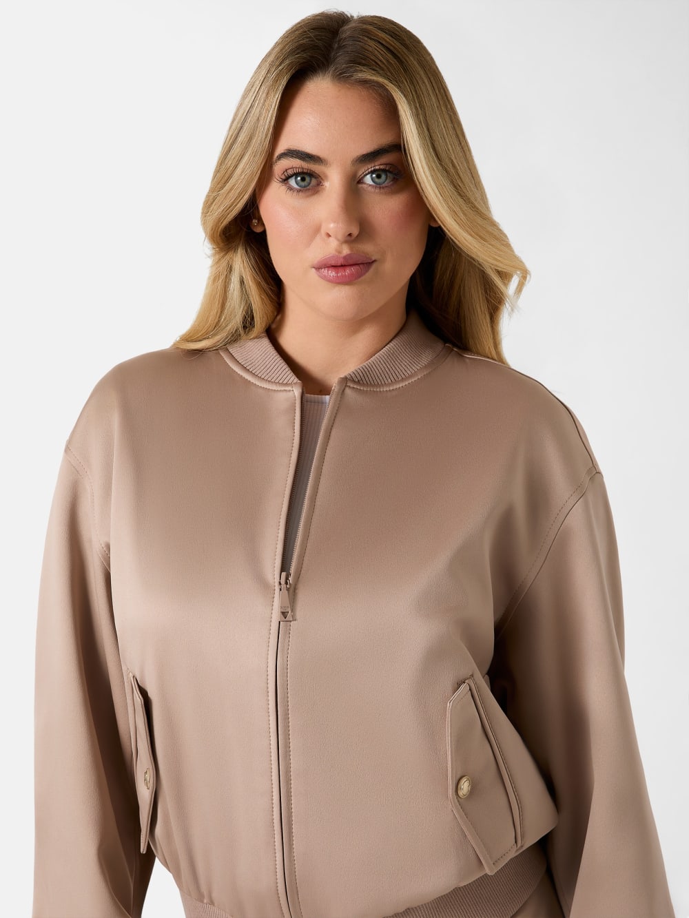 Nylon bomber jacket